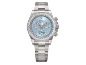 Rolex Daytona Platinum Diamond Bezel Ice Blue Dial 126576TBR