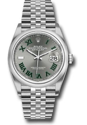 Rolex Datejust 36 Domed Bezel Slate Roman Dial Jubilee Bracelet (Ref# 126200)