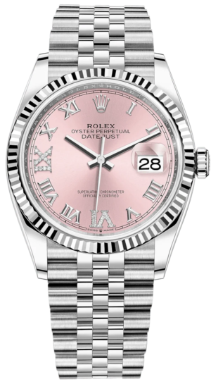 Rolex Datejust 36 Jubilee Pink Roman Dial Ladies (Reference 126234)