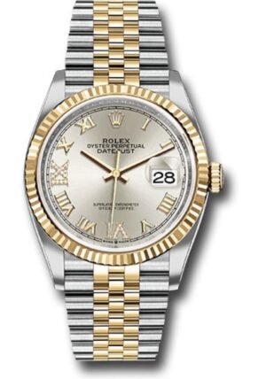 Rolex Datejust 36 Silver Roman Dial Fluted Jubilee Bracelet 126233
