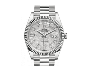 Rolex Day-Date 40 Platinum White Dial President Day-date 40mm Fluted Bezel 228236