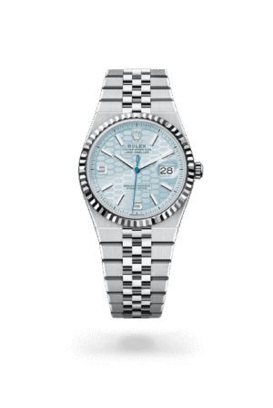 Rolex Land-Dweller 36 Platinum | Ice Blue Honeycomb Dial (Ref 127236)