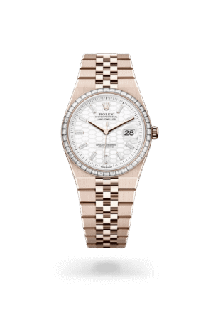 Rolex Land-Dweller 36 Everose Gold | White Dial, Baguette Bezel (Ref 127285TBR)