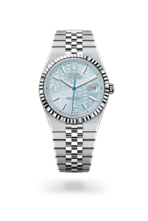 Rolex Land-Dweller 40 Platinum | Blue Dial Baguette Bezel (Ref 127336)
