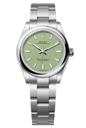 Rolex New 2025 Release Oyster Perpetual 31mm Stainless Steel Pistachio Dial 277200