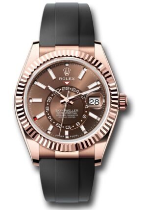 Rolex Sky-Dweller Rose Gold Chocolate Dial Oysterflex 336235