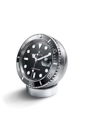 Rolex Submariner Date Desk Clock Oystersteel Black Lacquer Dial Cerachrom Bezel (Ref# 909010LN)