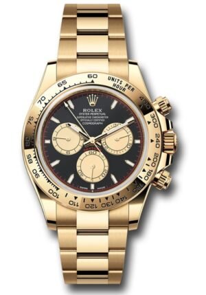 Rolex Yellow Gold Black And Champagne Index Dial Oyster Bracelet 126508 Paul Newman Dial