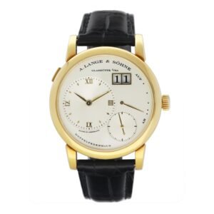 A. Lange & Sohne Lange 1 101.021 mostrador prata 18k ouro amarelo Relógio Masculino