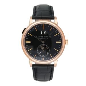 A. Lange & Sohne Saxonia Moon Phase 384.031 Relógio Masculino Caixa e Documentos