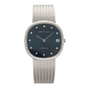 Audemars Piguet 5379BC Diamond mostrador azul 18k ouro branco Relógio Feminino With Archives