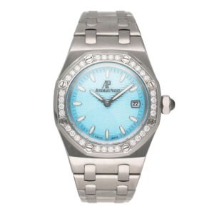 Audemars Piguet 67601ST Diamond Ice mostrador azul Relógio Feminino com Documentos