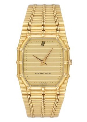 Audemars Piguet Bamboo 18k YG Champagne Relógio Masculino