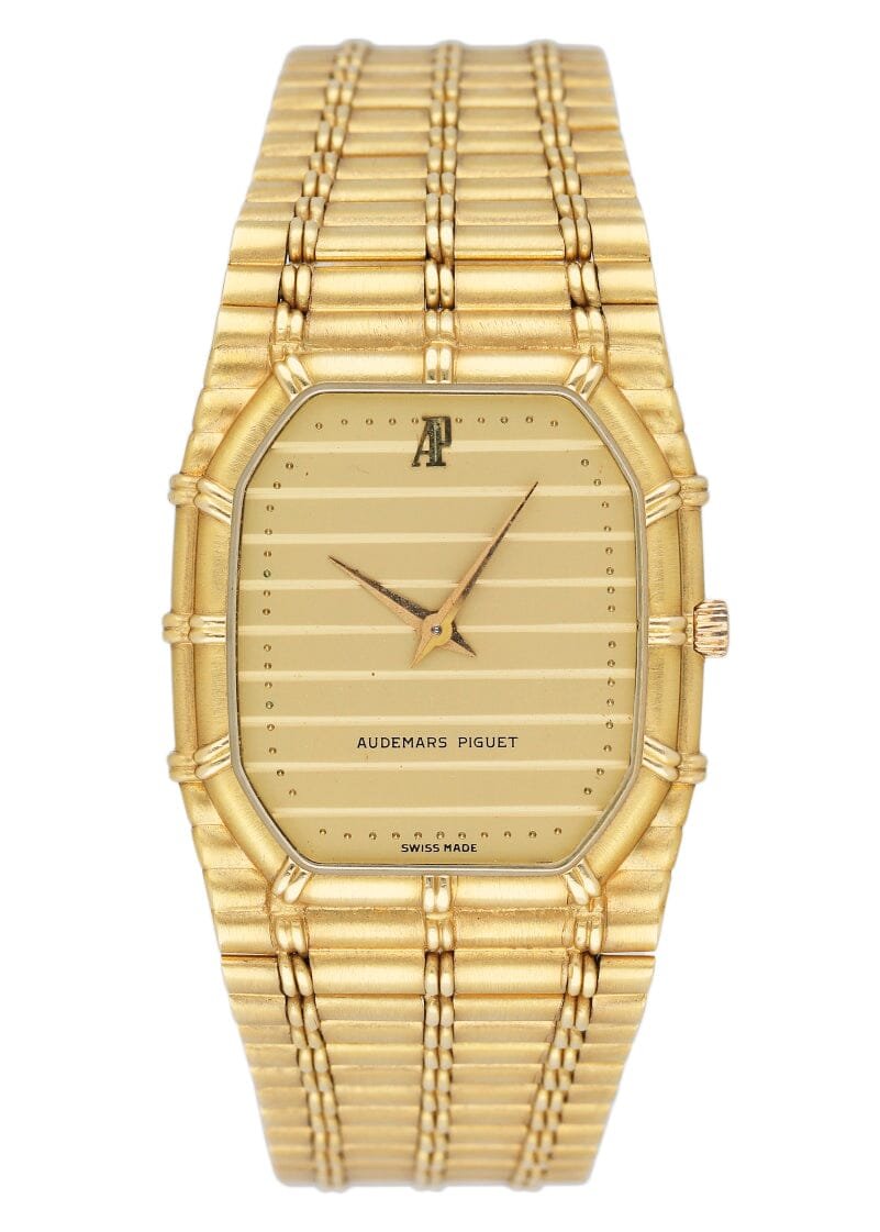 Audemars Piguet Bamboo 18k YG Champagne Relógio Masculino