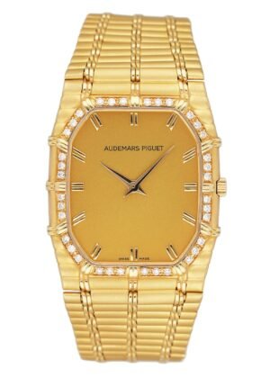 Audemars Piguet Bamboo Diamond Champagne Relógio Masculino