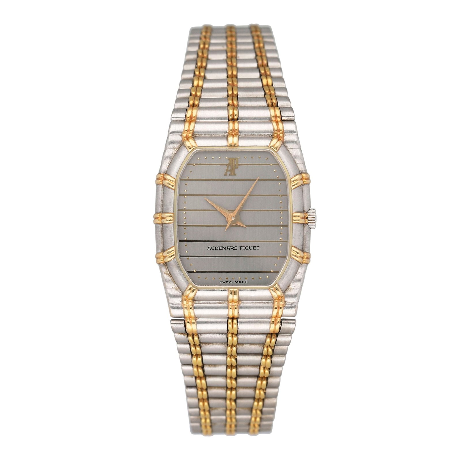 Audemars Piguet Bamboo mostrador prata Two Tone Relógio Feminino