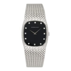 Audemars Piguet Cobra Diamond mostrador preto 18k ouro branco Relógio Feminino