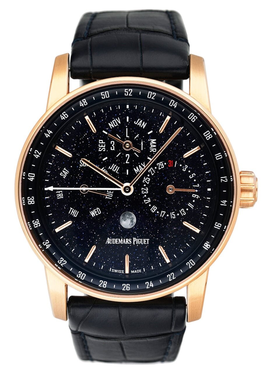 Audemars Piguet Code 11.59 26394OR mostrador azul Relógio Masculino Caixa e Documentos