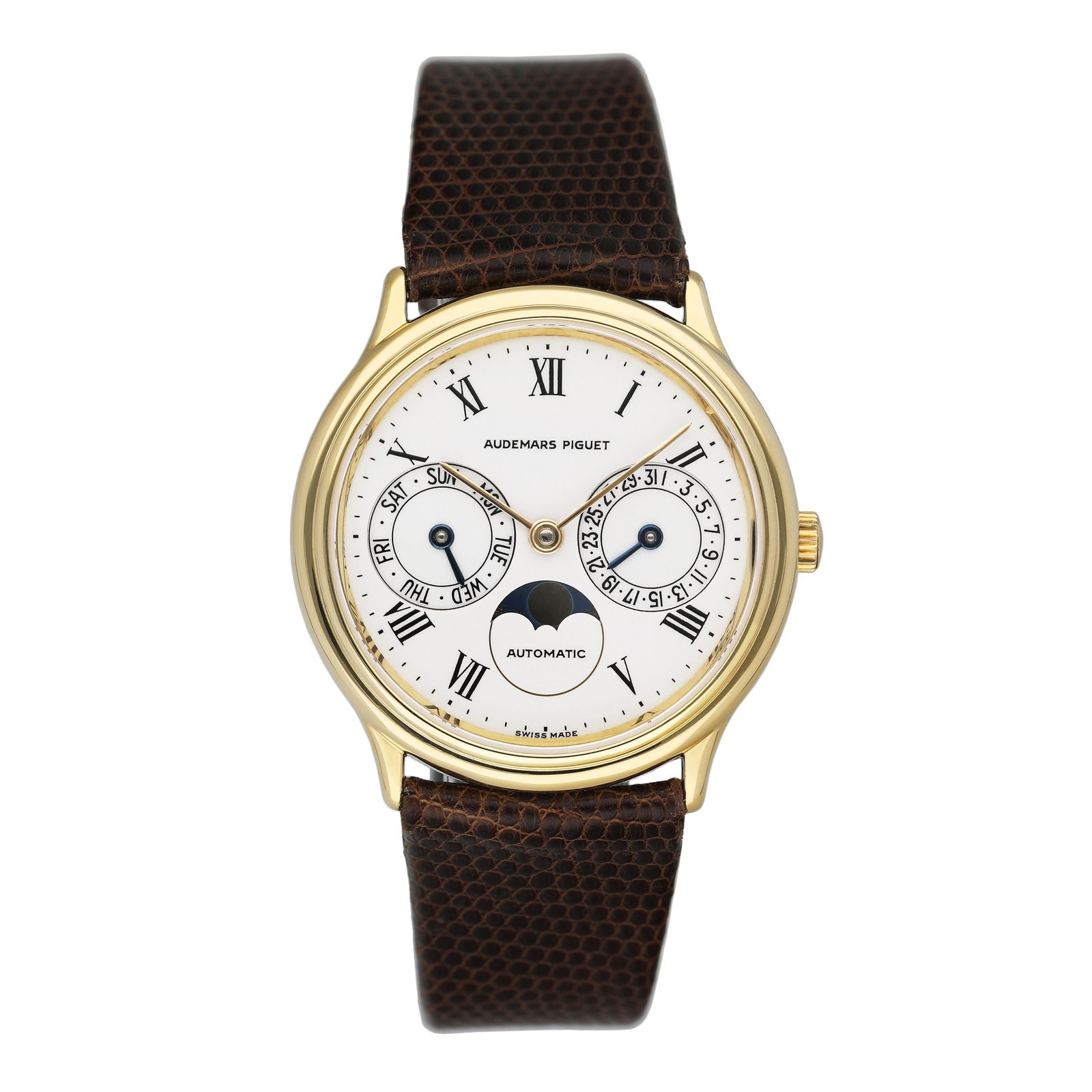 Audemars Piguet Day-Date Moonphase 25589BA 18k ouro amarelo Relógio Masculino