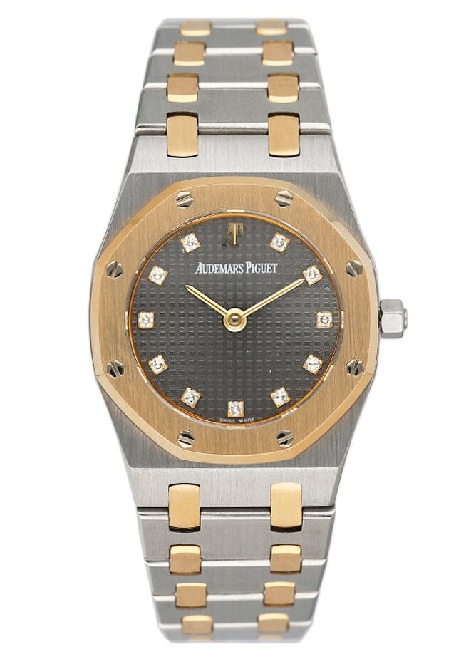 Audemars Piguet Royal Diamond mostrador cinza Two-Tone Relógio Feminino