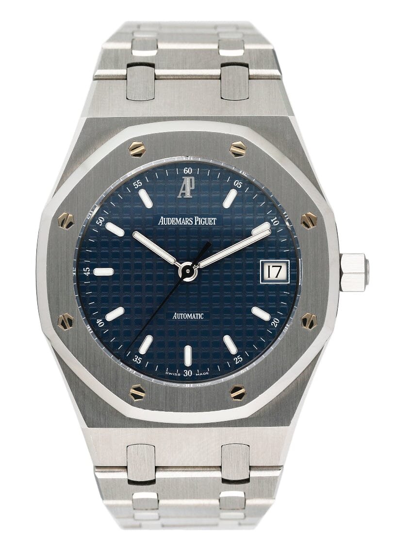 Audemars Piguet Royal Oak 14790ST mostrador azul Relógio Masculino
