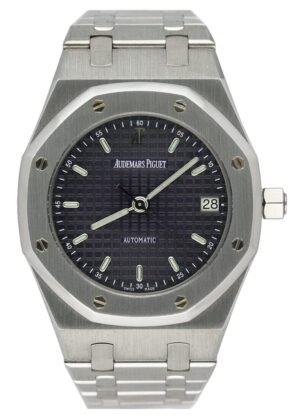 Audemars Piguet Royal Oak 14790ST mostrador azul Relógio Masculino