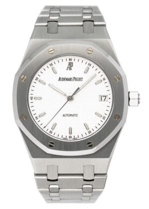 Audemars Piguet Royal Oak 14790ST mostrador branco Relógio Masculino