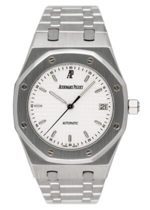 Audemars Piguet Royal Oak 14790ST mostrador branco Relógio Masculino