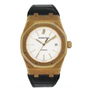Audemars Piguet Royal Oak 15300BA mostrador branco Relógio Masculino Caixa e Documentos