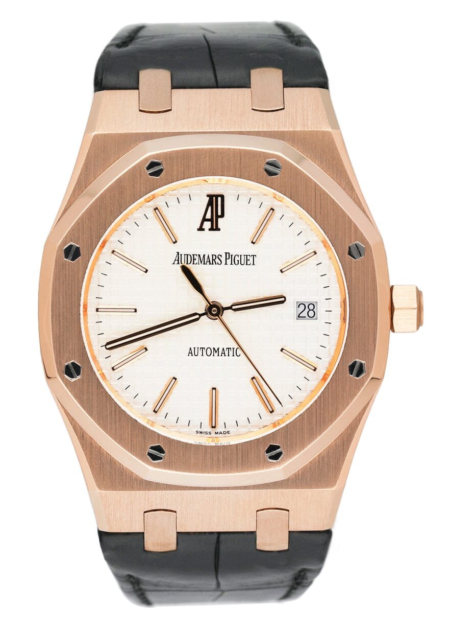 Audemars Piguet Royal Oak 15300OR mostrador branco Relógio Masculino