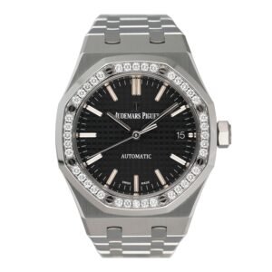 Audemars Piguet Royal Oak 15451ST Diamond mostrador preto Relógio Feminino