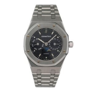 Audemars Piguet Royal Oak 25594ST mostrador azul Moonphase Relógio Masculino
