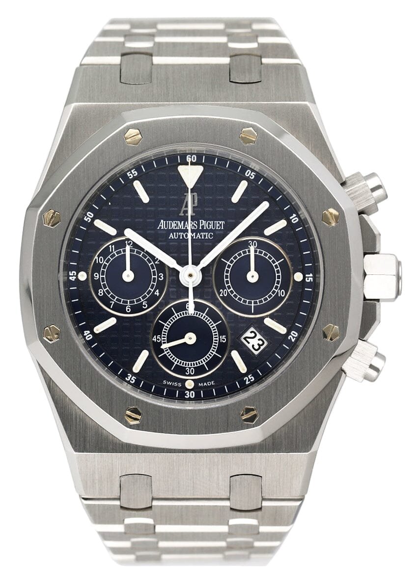 Audemars Piguet Royal Oak 25860ST mostrador azul Relógio Masculino