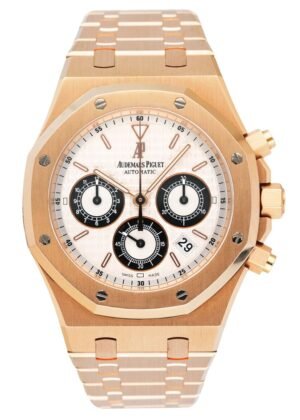 Audemars Piguet Royal Oak 26022OR 18k ouro rosa Relógio Masculino Caixa e Documentos