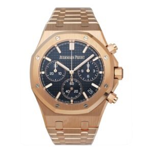 Audemars Piguet Royal Oak 26240OR mostrador azul Relógio Masculino Caixa e Documentos