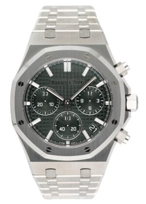 Audemars Piguet Royal Oak 26240ST Green Dial 50th Anniversary Caixa e Documentos