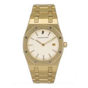 Audemars Piguet Royal Oak 56175BA Cream Dial 18k ouro amarelo Relógio