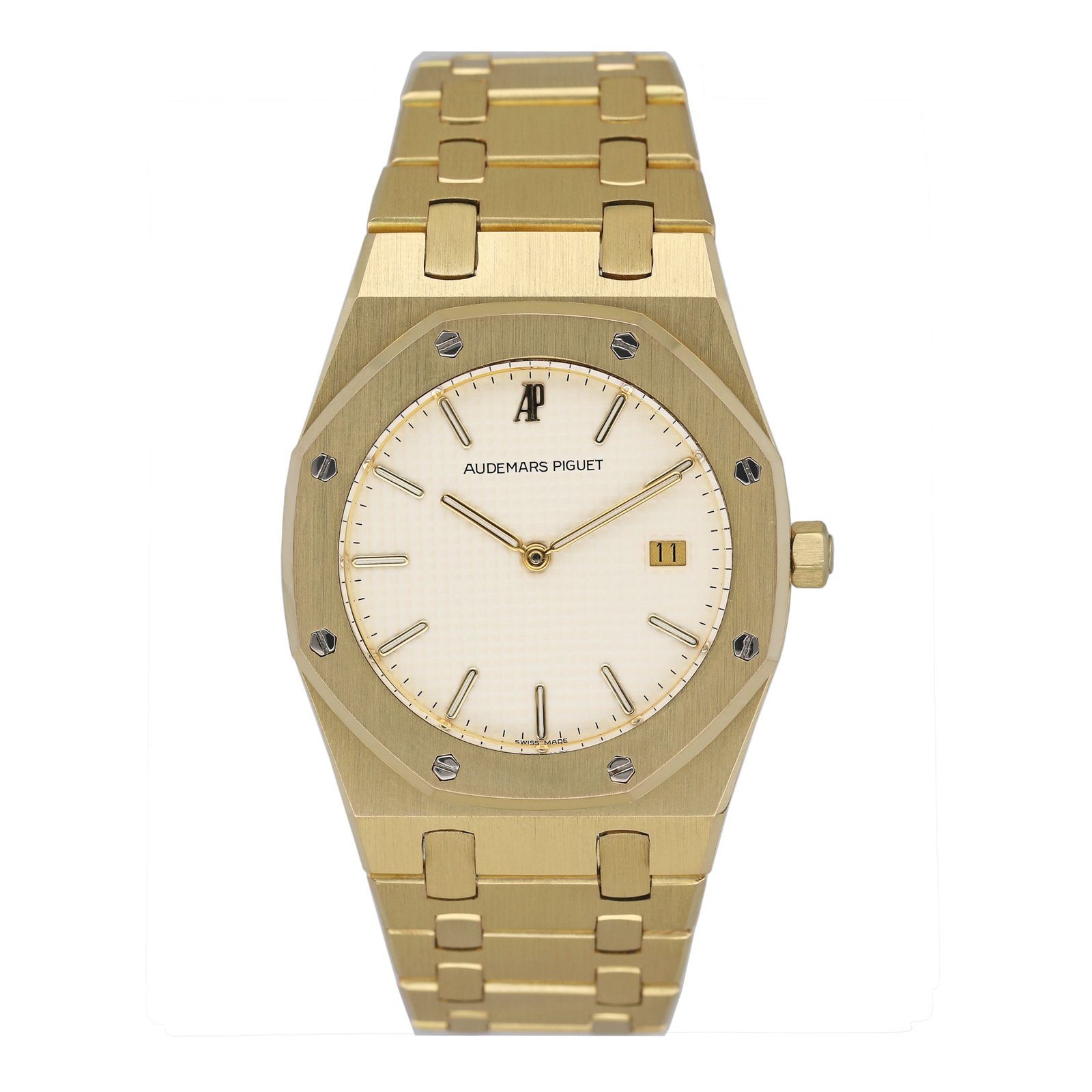 Audemars Piguet Royal Oak 56175BA Cream Dial 18k ouro amarelo Relógio