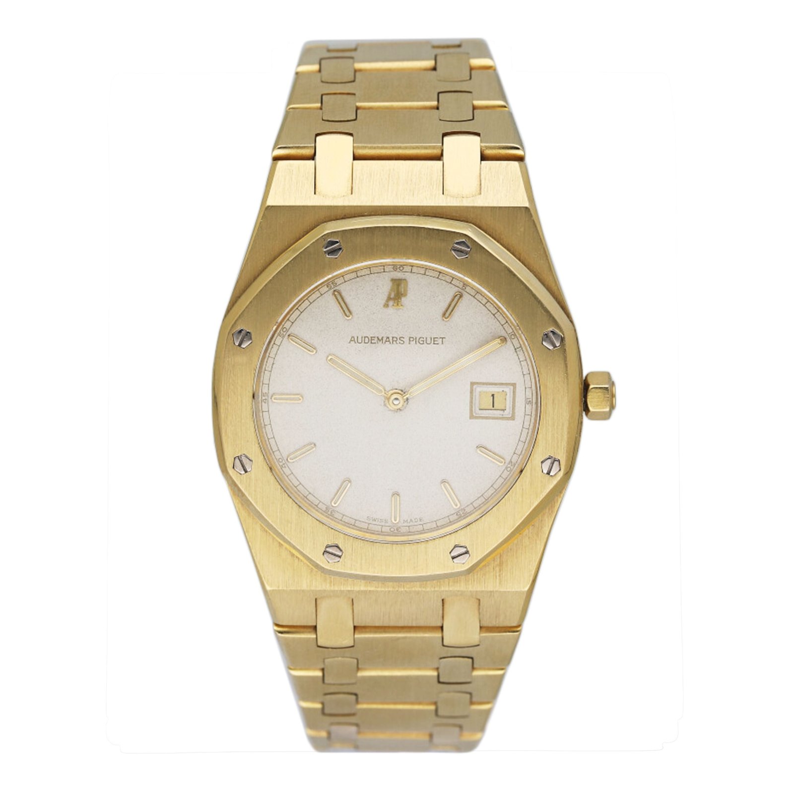 Audemars Piguet Royal Oak 56175BA Off-mostrador branco 18k ouro amarelo Relógio Feminino
