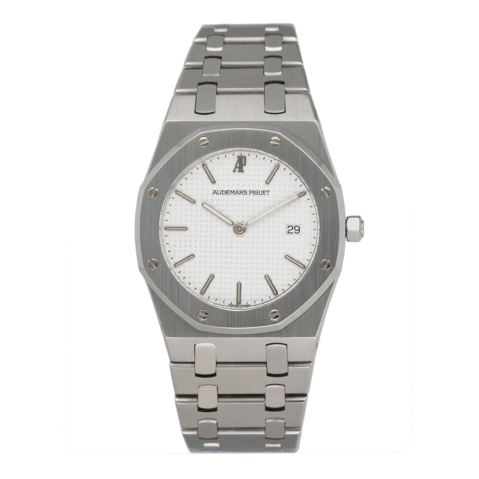 Audemars Piguet Royal Oak 56175ST mostrador branco Steel Relógio Feminino