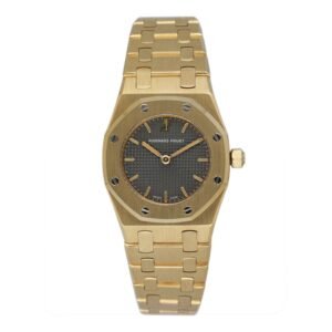 Audemars Piguet Royal Oak 6007BA mostrador cinza 18k ouro amarelo Relógio Feminino