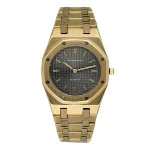 Audemars Piguet Royal Oak 6008BA mostrador cinza 18k ouro amarelo Relógio Feminino
