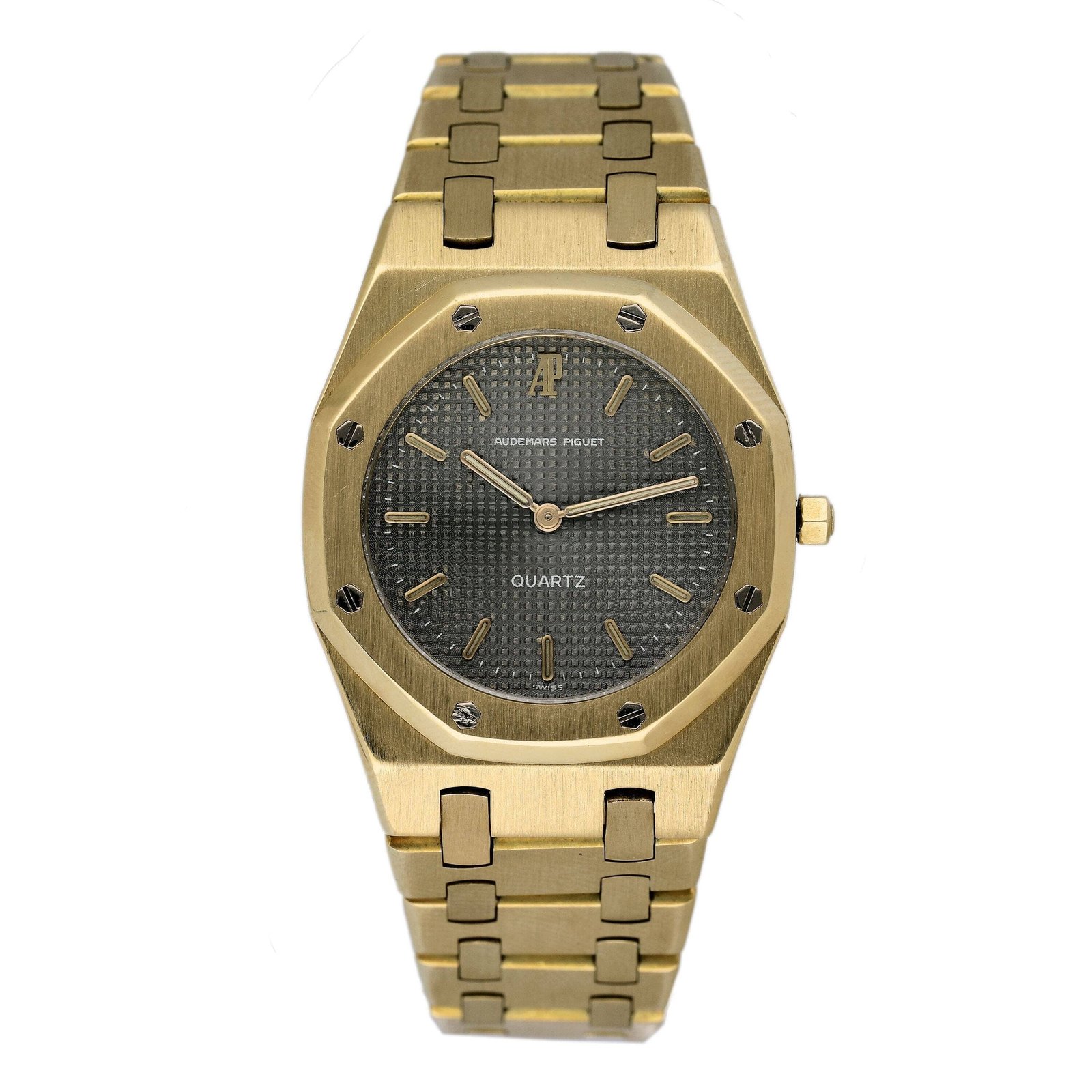 Audemars Piguet Royal Oak 6008BA mostrador cinza 18k ouro amarelo Relógio Feminino