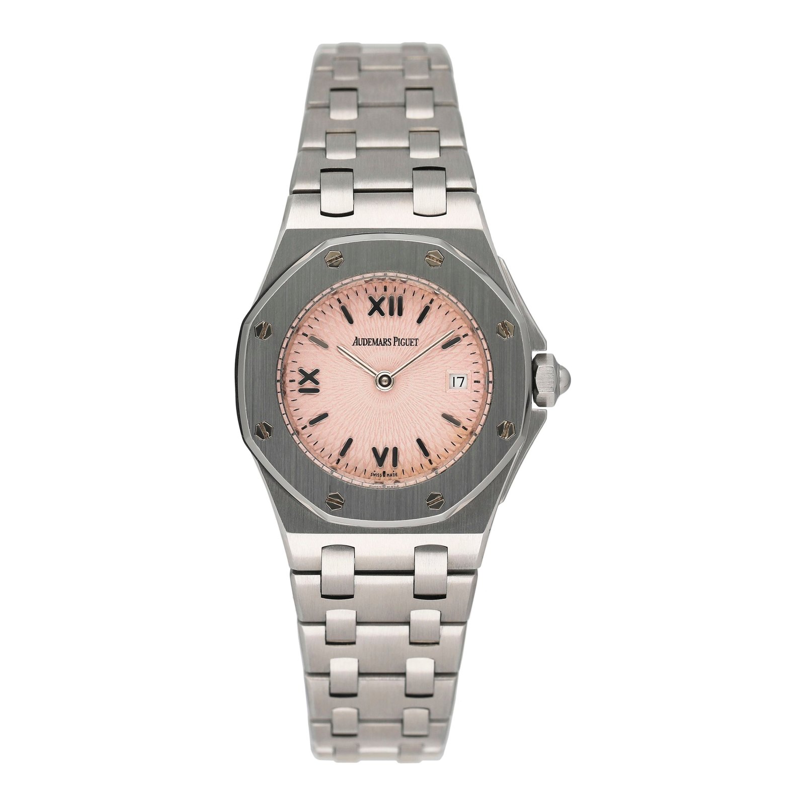 Audemars Piguet Royal Oak 67150ST Pink Dial Relógio Feminino