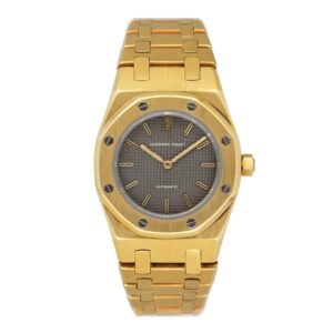 Audemars Piguet Royal Oak 8638BA mostrador cinza 18k ouro amarelo Relógio Feminino