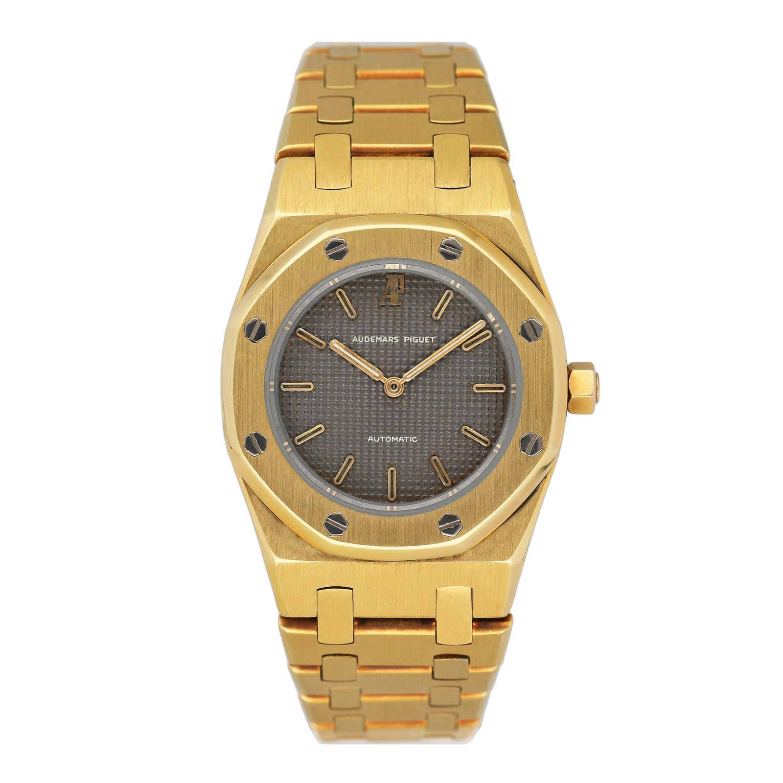 Audemars Piguet Royal Oak 8638BA mostrador cinza 18k ouro amarelo Relógio Feminino