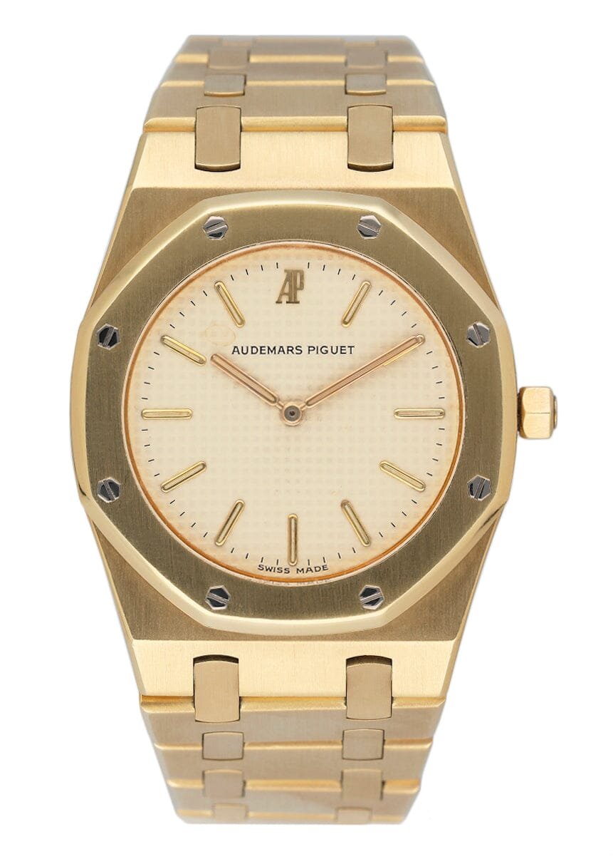 Audemars Piguet Royal Oak Cream Dial 18k ouro amarelo Relógio Feminino