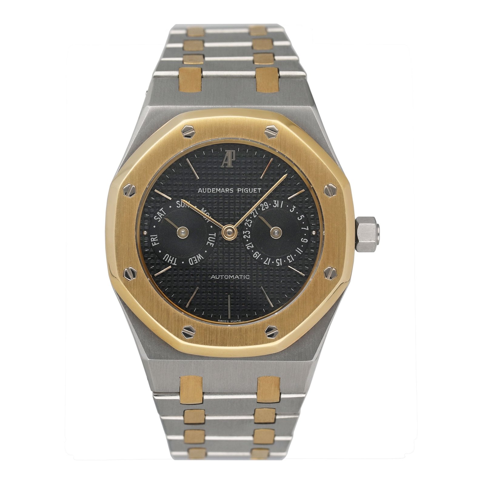 Audemars Piguet Royal Oak Day-Date "OWL" 25572SA mostrador preto Relógio Masculino