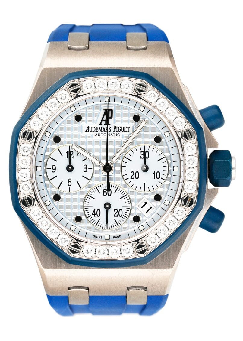Audemars Piguet Royal Oak Offshore 25986CK Diamond mostrador preto Relógio Feminino With Archives