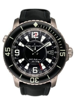 Blancpain 500 Fathoms GT 50021-12B30-52B mostrador preto Relógio Masculino Caixa e Documentos